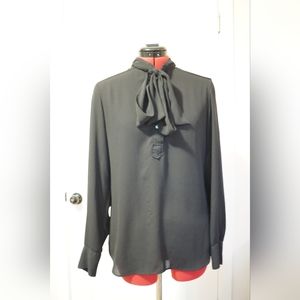 Sheer black Babaton blouse